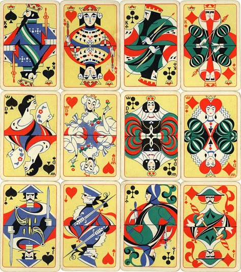 Interesting Illustration, Playing Cards Art, Playing Cards Design, Vintage Playing Cards, Japanese Woodblock Printing, Poker Cards, Music Covers, Playing Card, Letters And Numbers