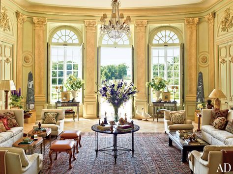 Timothy Corrigan Loire Valley France Chateau du Grand Luce Renovation Photos | Architectural Digest Chateaux Interiors, American Interior, French Cottage, French Chateau, French Interior, French Country House, French Door, French Country Style, French Decor