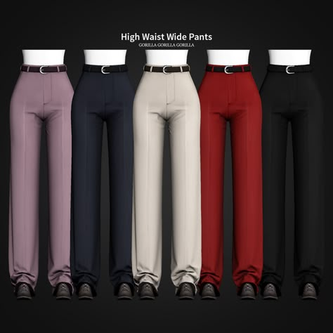 High Waist Wide Pants | Gorilla Gorilla Gorilla on Patreon Sims 4 Cc Gorilla Gorilla Gorilla, Gorilla Cc Sims 4, Wide Leg Pants Sims 4 Cc, Sims4 Pants Patreon, Sims 4 Cc Gorilla Patreon, Ts4 Pants Cc Patreon, Black Swan Sims 4 Cc, Gorilla Gorilla Gorilla The Sims 4 Cc, Sims 4cc Pants