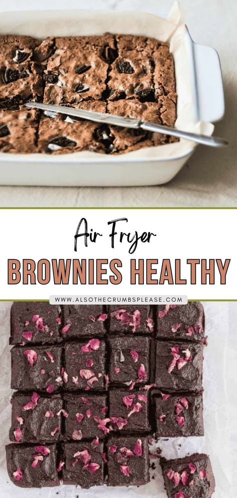 Air Fryer Brownies Healthy Air Fryer Brownies, Brownies Healthy, Fudgy Brownie Recipe, The Best Air Fryer, Perfect Brownies, Cookie Crunch, Best Air Fryer, I Am Baker, Easter Desserts Recipes