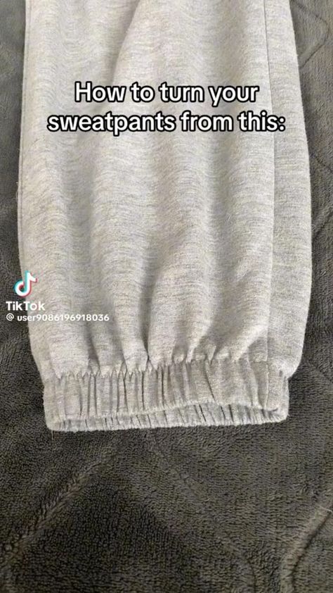 Sweatpants Diy, Clothes Life Hacks, Hacks To Try, Easy Diy Clothes, Diy Clothes Hacks, Upcycle Clothes Diy, Smink Inspiration, Diy Clothes Design, Diy Fashion Clothing