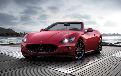 Red Maserati, Maserati Sports Car, Maserati Granturismo Convertible, Maserati Granturismo Sport, Maserati Gt, Car Convertible, Red Convertible, Maserati Car, Maserati Granturismo