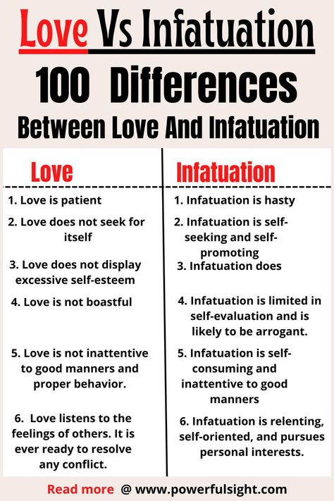 Difference Between Love And Attraction, Limerence Vs Love, Difference Between Love And In Love, Infatuation Vs Love, Relationship Lessons, Relationship Psychology, Healthy Relationship Tips, Spiritual Words, Physical Attraction