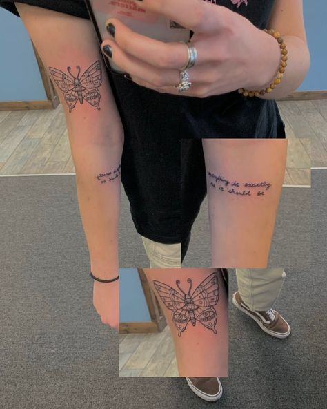 Black Butterflies And Deja Vu, The Maine Tattoo, Maine Tattoo, The Maine Band, Band Tattoo, Black Butterfly, Piercing Tattoo, Triangle Tattoo, Tatting