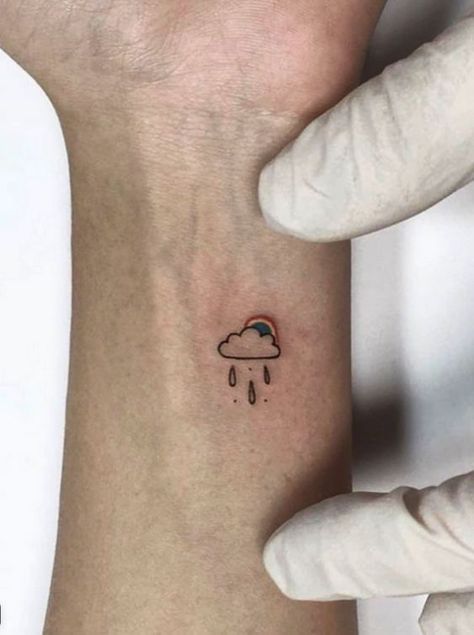 Cloud Tattoo Design, Tattoo Placements, Tattoo Trend, Shape Tattoo, Small Tattoos With Meaning, Cloud Tattoo, Muster Tattoos, Meaningful Tattoos For Women, Cat Tattoos