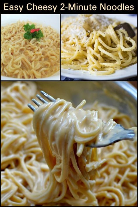 Recipes Using 2 Minute Noodles, 2 Minute Noodle Recipes, Leftover Spaghetti Noodles, Noodle Meals, Cheese Noodles, Leftover Spaghetti, Food Glorious Food, Noodle Recipes Easy, Noodle Dish