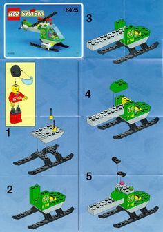 Helicopter Lego Instructions Lego Therapy, Lego Helicopter, Lego Basic, Used Legos, Lego Town, Lego Challenge, Lego Building Instructions, Lego Club, Lego Diy