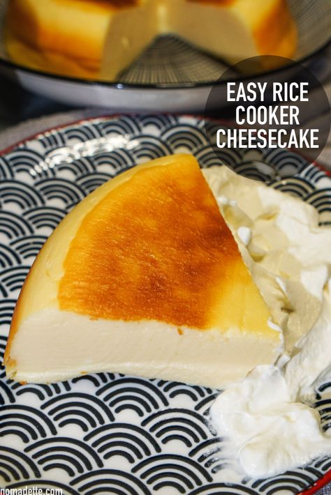 Rice Cooker Cake Recipes, Healthy Rice Cooker Recipes, Rice Cooker Recipes Dessert, Rice Cooker Cheesecake, Recipe For Cheesecake, Rice Cooker Cake, Zojirushi Rice Cooker, Aroma Rice Cooker, Small Rice Cooker