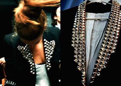 Studded Blazer, Military Blazer, Studded Jacket, Blazer Style, Estilo Punk, Summer Weddings, Diy Clothing, Fashion Diy, Blazer Fashion