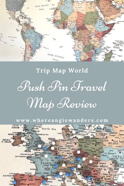 Trip Map World Review: The Best Push Pin World Map for Travellers Bucket List Holidays, Pin World Map, Push Pin World Map, Ireland Map, Map World, Pushpin Travel Map, Animal Experiences, World Maps, Wall Map