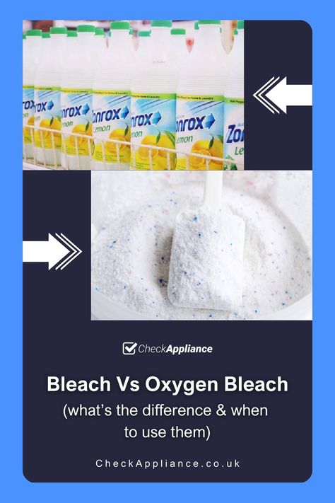 Bleach Vs Oxygen Bleach (what’s the difference & when to use them) Bleach Level Chart, How To Bleach Colored Fabric White, Bleach Alternative Cleaning, How To Bleach Whites, Oxygen Bleach, Cleaning Guide, Stain Remover, White Fabrics, Bleach