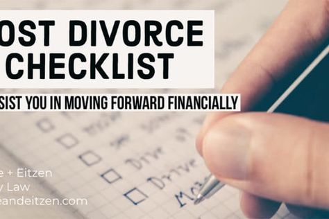 Post divorce checklist- very important once your divorce is finalized- on www.duffeeandeitzen.com blog Post Divorce Checklist, Divorce Checklist, Divorce Forms, Divorce Counseling, Communication In Marriage, Premarital Counseling, Divorce Help, Post Divorce, Divorce Process