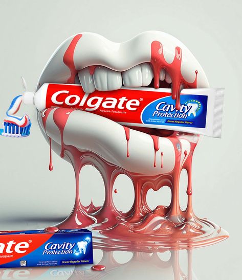 Colgate Toothpaste Design Toothpaste Illustration Graphic Design, Toothpaste Illustration, Toothpaste Design, Colgate Palmolive, Magazine Cover Page, Colgate Toothpaste, Strengthen Teeth, Black And White Logos, Draw On Photos