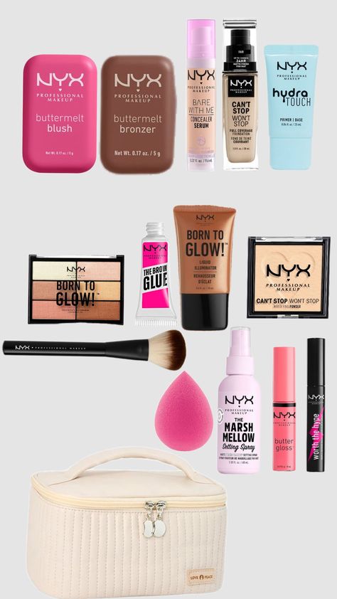 ✨NYX collection✨ Nyx Makeup Products, Nyx Illuminator, Nyx Born To Glow, Makeup Wishlist, Nyx Makeup, Make Up Inspo, Make Me Up, Nyx Professional Makeup, Makeup Essentials