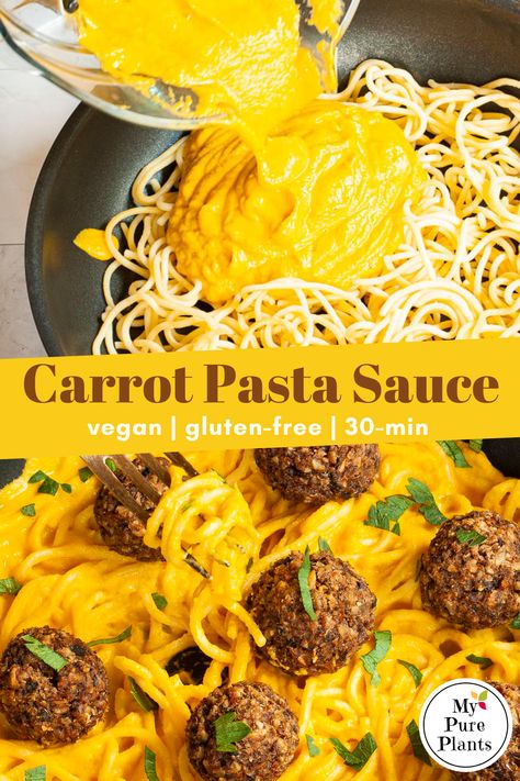 What To Do With A Lot Of Carrots, Carrot Puree Side Dishes, Carrot Puree Recipes, No Tomato Pasta Sauce, Carrot Sauce Recipe, Veg Pasta Sauce, Carrot Pasta Sauce, Pasta Monday, Carrot Sauce