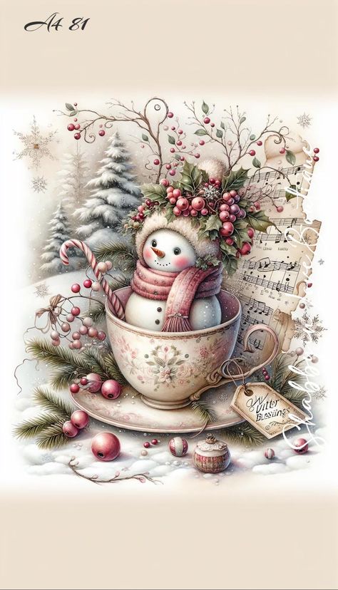 PLEASE READ FULL ITEM DESCRIPTION BEFORE YOU PLACE YOUR ORDER! Decoupage Rice Paper A4 81 Shabby Chic Vintage Pink Christmas Snowman Decoupage Paper, Decorative Image, Decoupage Designs, Paper Crafts, DIY Crafting  1 - A4 (8.27" x 11.69") Rice decoupage paper. You will receive 1 - A4 rice decoupage paper with 1 print on it. Printed on the highest quality paper available on the market today. Rice paper has been used for decades in arts and crafts with decoupage. Torn edges will blend beautifully into a background. You should start with a white or light colored background to make the colors appear brighter and more vivid.  The best paper to use in the decoupage technique. Perfect for both beginners and advanced users. Very thin and light and naturally white. It contains typical, clearly visi Vintage Pink Christmas, Decoupage Rice Paper, Handmade Journals Diy, Christmas Decoupage, Rice Paper Decoupage, Free Vintage Printables, Shabby Chic Christmas, Shabby Chic Vintage, Candle Labels