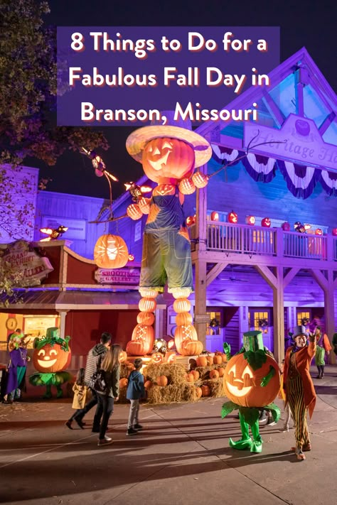 A day filled with Branson's vibrant fall foliage, seasonal festivals and top-notch attractions is sure to be a memorable one. If you are looking for what to do on a Branson fall day then check out these suggestions. From breakfast to an evening show, we have everything you could want to make this day perfect. #ExploreBranson #BransonMissouri #BransonMo #Branson #fall #SilverDollarCity Branson In The Fall, Branson In October, Branson Mo In The Fall, Branson Missouri Fall, Branson Missouri In November, Branson Missouri In The Fall, Bronson Missouri, Branson Missouri Vacation Things To Do Fall, Branson Mo With Kids