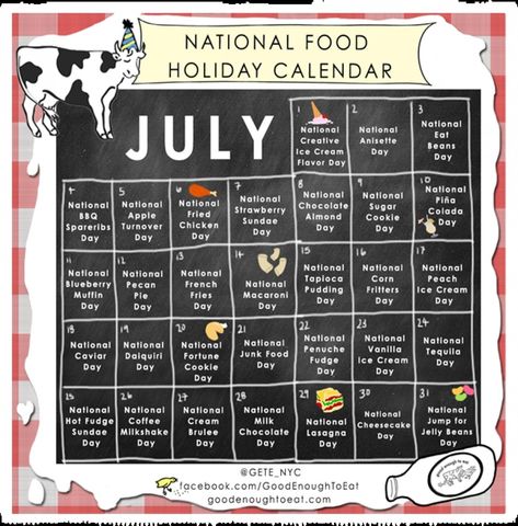 National Food Day Calendar, National Food Day, National Celebration Days, National Holiday Calendar, Monthly Holidays, Food Calendar, June Activities, Silly Holidays, Meal Calendar