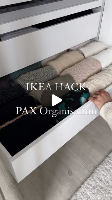 Canan on Instagram: "Ordnung im #ikea PAX Kleiderschrank ✨  Mit SIMPLE JOY @simplejoyde ist das ganz easy ✨  Dort findet ihr für IKEA PAX, MALM,  HEMNES, und NORDLI perfekt passenden Schubladeneinsätze.   Somit habt ihr alles auf einen Blick und müsst nichts mehr Suchen!  Im Reel:  Simple Joy® PAX100 FileFolding Box, 4er Set   Den Link findet ihr in meiner Bio.  . . . . . #simplejoyde #ordnung #ordnungssystem #kinderzimmer #schrankorganizer #organizer #schubladenorganizer #schubladen #ikeaideas #ikeastyle #haus #stadtvilla #solebich #babyzimmer #wickelkommode #wickeltisch #amazon #amazonmusthaves #schubladeneinsätze #putzen #motivation #schubladenorganizer #organizer #homecleaning #düzenlievim #reelsviral #reelsinstagram #küche #Ordnung #viralreels #temizlik" Ikea Pax Organizer, Ikea Komplement Ideas, Malm Dresser Organization, Pax Drawer Organization, Pax Hacks Clever Ideas, Pax Organization Storage Ideas, Malm Drawers Organization, Nordli Ikea Bedroom, Organizer Ideas For Bedrooms