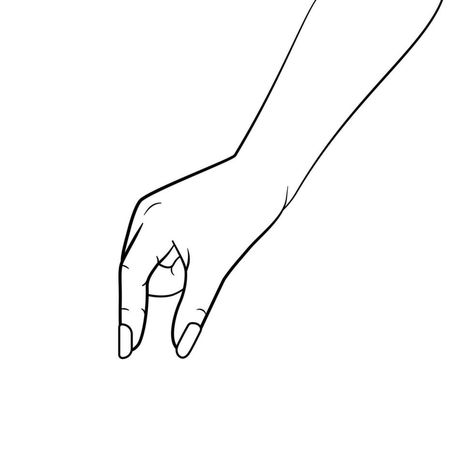 Fingers Pinching Reference, Hand Illust, Hand Holding Illustration, Grab Icon, Hand Pinching, Finger Illustration, Hand Holding Something, Hand Outline, Holding Something