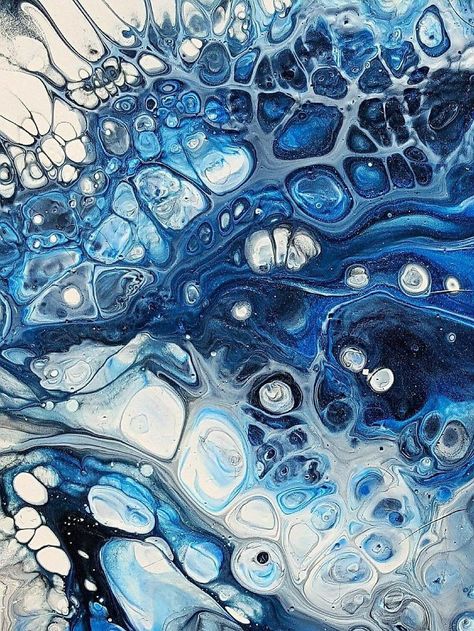 blue and white glam acrylic pour artwork Pour Paintings, Amoled Wallpapers, Pour Art, Acrylic Pouring Art, Paint Pouring, Fluid Acrylic Painting, Pouring Painting, Fluid Painting, Alcohol Ink Art