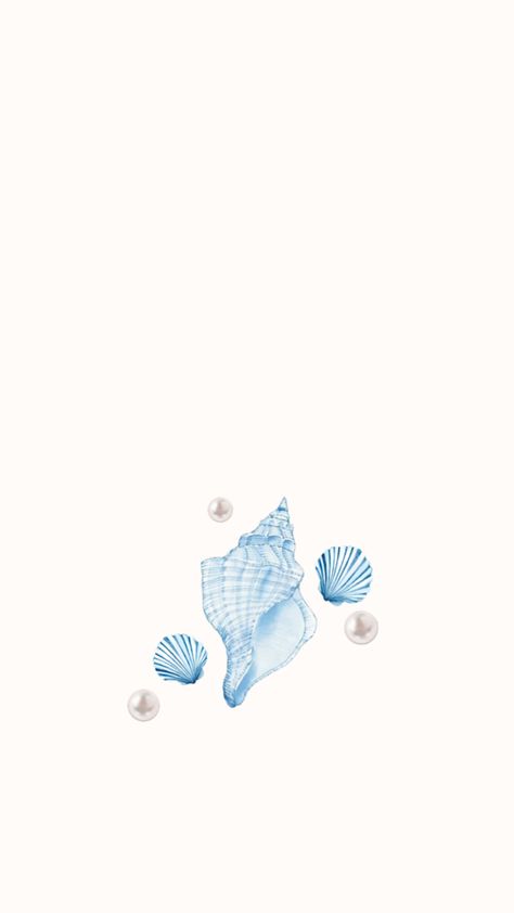 Shell Wallpaper, Summer Prints Wallpaper, Beachy Wallpapers, Iphone Wallpaper Preppy, Coastal Wallpaper, Cute Summer Wallpapers, Baby Blue Aesthetic, Collage Book, Blue Shell