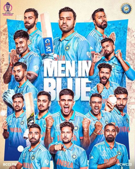 India Team Cricket World Cup 2023, India Cricket Team Wallpaper, Team India Cricket Wallpaper, Indian Cricket Team Wallpapers, I Love Cricket Images, Cricket Posters, Cricket Books, Sakura Painting, Cricket Time