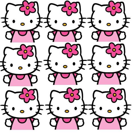 Imagen d Hello Kitty Hello Kitty Cupcake Toppers Printables, Hello Kitty Theme Party, Royal Icing Templates, Free Printable Calendar Templates, Hello Kitty Imagenes, Hello Kitty Printables, Hello Kitty Birthday Party, Hello Kitty Bow, Hello Kitty Cupcakes