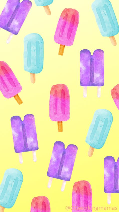 Popsicle Astetic, Bright Summer Wallpaper, Popsicle Pictures, Popsicle Wallpaper Iphone, Popsicle Wallpaper, Ice Cream Wallpaper Backgrounds, Ice Cream Images For Wallpaper, Ice Cream Wallpaper, Popsicle Art