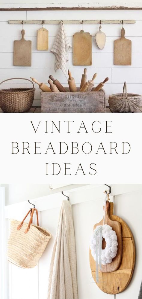 Bread Boards Wooden Diy, Bread Boards Decor Ideas, Diy Wall Basket Decor, Wall Basket Decor Farmhouse, How To Decorate A Basket, Diy Wall Basket, Decorate Bread, Biscuit Board, Piper Classics