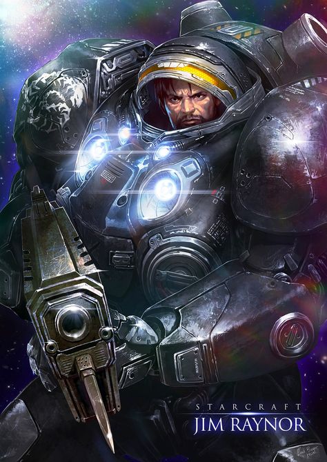 STARCRAFT - JIM RAYNOR, Sang-hun In on ArtStation at https://www.artstation.com/artwork/kGb4z Starcraft Marine, Texture Metal, Starcraft 2, Sci-fi Armor, Heroes Of The Storm, Blizzard Entertainment, Stars Craft, E Sports, Space Suit