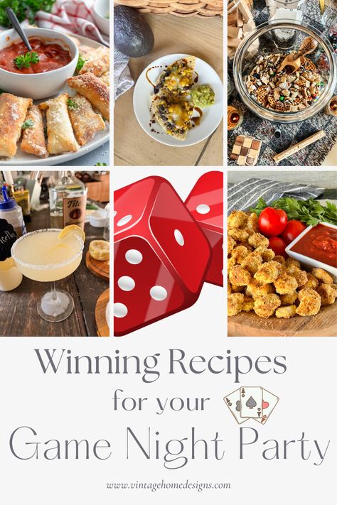 Hey friends, it’s menu day for my dinner club and we’re hosting a game night get together. I'm sharing 12 simple and delicious recipes for a winning game night party that you don't want to miss! These are sure to be crowd pleasers and will take your party to the next level! Game Night Meals Families, Food For Game Night Party, Game Night Foods Hosting, Food Ideas For Game Night, Easy Dinner For Game Night, Easy Game Night Dinners, Game Night Meals, Snacks For Board Game Night, Game Night Ideas For Adults Food