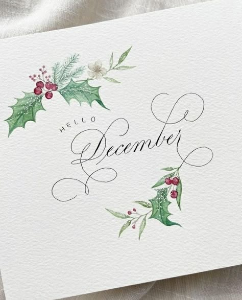 Dearivorycalligrqphy December Calligraphy, December Lettering, Ornamental Penmanship, Basic Calligraphy, Holiday Calligraphy, Friends Eating, Calligraphy Letters Alphabet, Flourish Calligraphy, Calligraphy Envelope Addressing