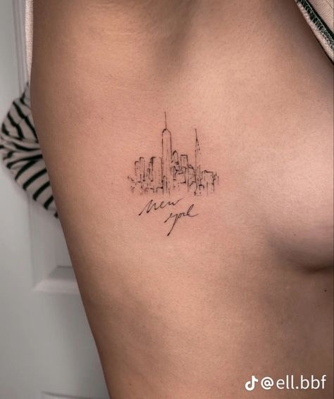 Verse Tattoos, Travel Tattoos, New York Tattoo, Nyc Tattoo, Sticker Tattoo, Tattoo Minimalist, Tattoo Sleeves, Petite Tattoos, Small Girl Tattoos