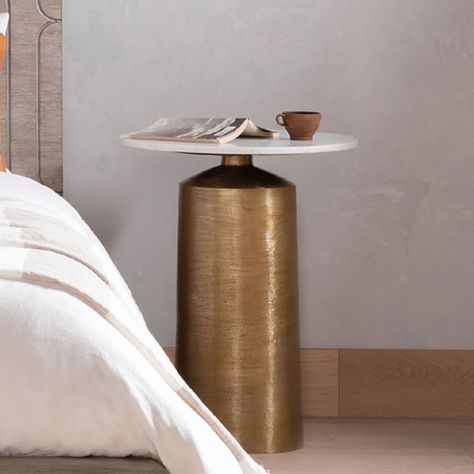 Bronze Nightstand Bedside Tables, Modern Contemporary Nightstand, Metal Nightstand Bedroom, Brass Bedside Table, Marble Nightstand Bedside Tables, Cylinder Nightstand, Mismatched Side Tables, Mismatched Bedside Tables, Gold Nightstand Bedside Tables