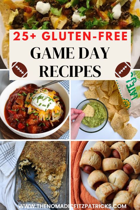 Gluten-Free Game Day Recipes – The Nomadic Fitzpatricks Gluten Free Game Day Snacks, Gluten Free Football Food, Gluten Free Game Day Food, Gluten Free Football Party Food, Gluten Free Football Snacks, Gluten Free Super Bowl Food, Gluten Free Super Bowl, Game Night Snacks, Football Appetizers