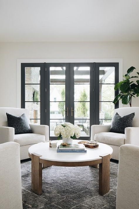 White Accent Chair, White Sectional, Sitting Room Design, Hearth Room, Transitional Living Rooms, White Living Room, Modern Coastal, Lounge Room, Formal Living Rooms