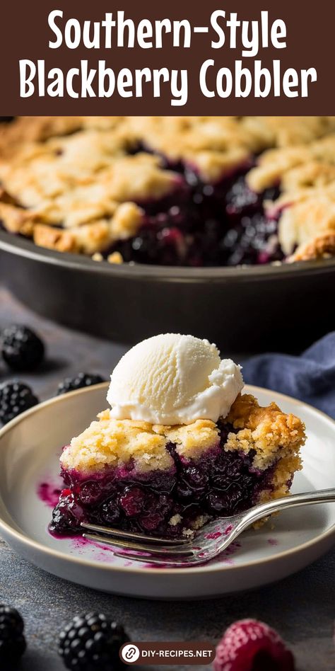 Experience Southern comfort food with this blackberry cobbler recipe. Made with fresh berries and a rich, buttery crust, it’s a dessert classic. Blackberry Dumplings, Easy Blackberry Cobbler, Berry Cobbler Recipes, Blackberry Cobbler Recipe, Blackberry Recipes, Berry Cobbler, Blackberry Cobbler, Sweet Dough, Cobbler Recipe