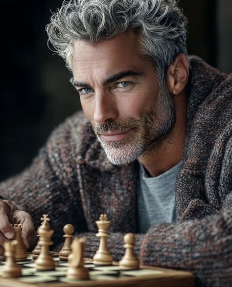 Silver Foxes Men, Majestic Art, Side Ideas, Masculine Art, Handsome Older Men, Silver Foxes, Male Characters, Silver Fox, Gray Hair