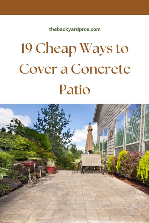 Tiled Screened In Porch, Patio Concrete Makeover, Back Patio Flooring Ideas, Covering Concrete Patio, Concrete Slab Patio Makeover, Cover Concrete Patio, Cement Patio Makeover, Concrete Patio Makeover Ideas, Backyard Patio Designs Budget