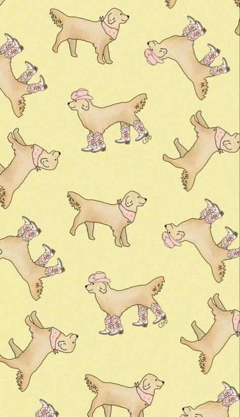 Golden Retriever Background, Golden Retriever Wallpaper Aesthetic, Golden Retriever Wallpaper, Golden Retriever Drawing, Cute Summer Wallpapers, Bedroom Wall Collage, Cocoppa Wallpaper, Iphone Wallpaper Fall, Girly Wall Art