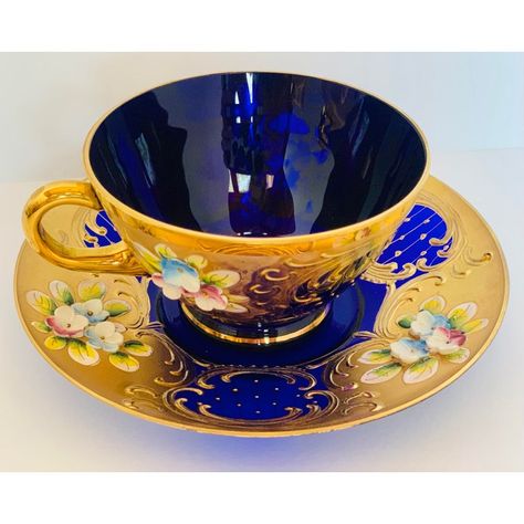 Whimsical Tea Set, Blue Tea Set, Blue China Tea Set, Colorful Tea Cups, Blue Tea Set Aesthetic, Ornate Tea Set, Unique Tea Cups, Crockery Design, Antique Tea Sets