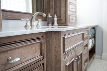 Cherry Cappuccino. Medallion Cabinetry - Oakdale transitional Medallion Cabinets Bathroom, Medallion Cabinets, Amazing Kitchens, Cabinets Bathroom, Bathroom Cabinetry, Dream Bath, Transitional Bathroom, Kitchen And Bath Design, Door Styles