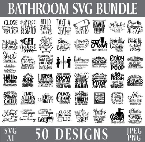 Bathroom Svg, Dance Svg, Diy Stencils, Bathroom Quotes, Farmhouse Svg, Funny Bathroom Signs, Funny Bathroom, Bathroom Humor, Funny Svg