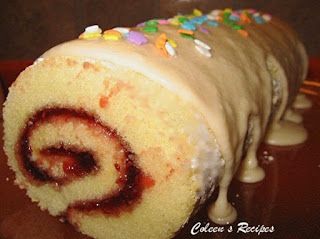 Coleen's Recipes: CLASSIC JELLY ROLL CAKE Old Fashioned Jelly Cake Recipes, Jellyroll Cake Recipes, Jelly Roll Cake Recipe, Jelly Roll Recipe, Jelly Rolls Recipe, Dessert Rolls, Whipped Cream Filling, Jelly Roll Cake, Glaze For Cake