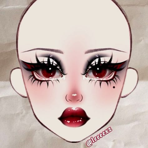 Maquillage Goth, Goth Eye Makeup, Makeup Charts, Anime Eye Makeup, Eyeliner Ideas, Punk Makeup, Makeup Drawing, Anime Makeup, Cute Eye Makeup