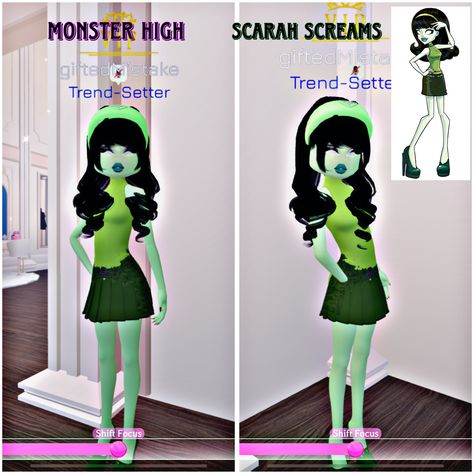 #roblox #dresstoimpress #outfits #fashion #roblodresstoimpress #robloxoutfitideas #monsterhigh #dolls #dresstoimpressideas #scarahscreams Monster High Dolls Dress To Impress, Di Monster High, Dresstoimpress Outfits, Scarah Screams, Bloxburg Hacks, Monster High School, Dti Hacks, Box Braids Hairstyles For Black Women, Bloxburg Decal Codes