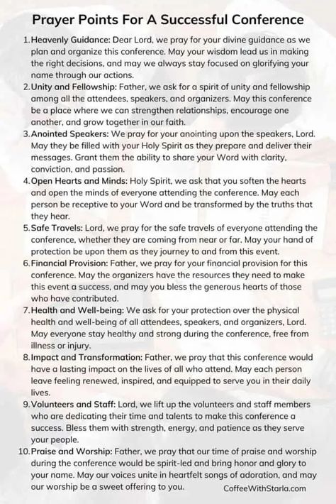 Prayer Points For Spiritual Growth, Prayer Points For Church, Opening Prayer For Church Service, Prayer For Success, Sample Prayer, Closing Prayer, Prayer Points, Warfare Prayers, Prayer For Church