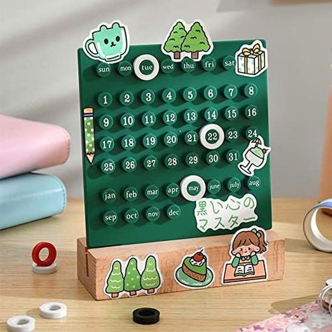 Creative Desk, Table Calendar, Creative Desks, Diy Ring, Unique Calendar, Moving Gifts, Perpetual Calendar, Diy Rings, Desk Calendars