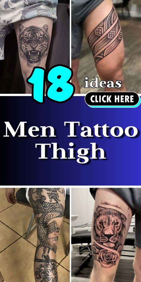 Looking for thigh tattoo inspiration? Our guide showcases the best men's thigh tattoos, from detailed tribal art to simple, powerful symbols. Find your ink inspiration now Modern Leg Tattoo Men, Guy Thigh Tattoo, Nautical Sketches, Inner Thigh Tattoos, Polynesian Leg Tattoo, Powerful Tattoos, Back Of Thigh Tattoo, Simple Leg Tattoos, Thigh Tattoo Ideas